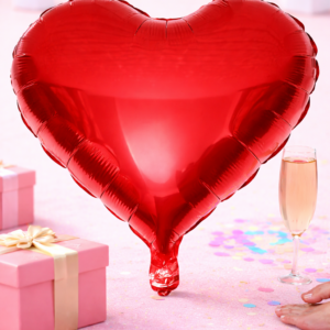 Heart Shape Foil Balloons | Red Colour | Pack of 3