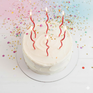 Spiral Twisted Birthday Candles with Holders | Multicolour | Pack of 6